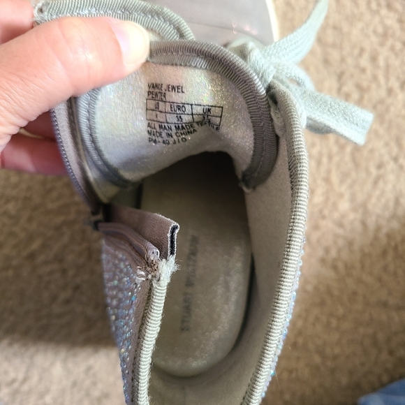 Stuart Weitzman Vance Jewel Hidden Wedge High Top Sneaker - Picture 7 of 11